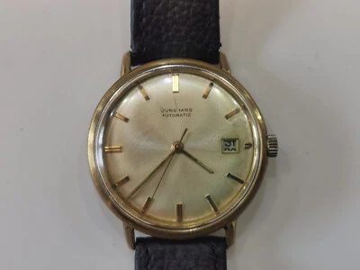 Vintage GOLD PLATED GERMANY MEN WATCH JUNGHANS AUTOMATIC 651 - Image 1 of 4