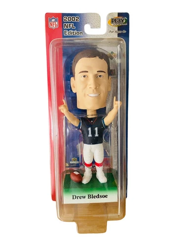 NIB 2002 Drew Bledsoe NFL Bobblehead With Collectible Card Buffalo Bills Cover