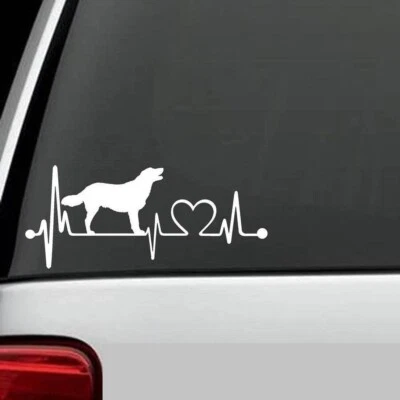 STICKERKISTE Labrador Retriever Heartbeat Decal Sticker 17 cm Herz Herzschlag Aufkleber