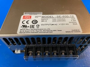 Mean Well SE-600-12 Schaltnetzteil, 12 VDC 50 AMP 600 Watt - Bild 1 von 4