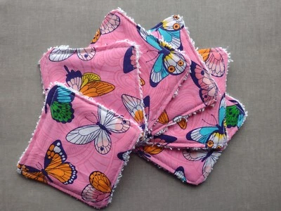 Reusable Make Up Remover Pads Set of 6 3 inch cotton square  - Image 1 of 2