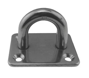 Stainless Steel 316 Square Pad Eye 3/8" 10mm (60mm x 45mm) Marine Grade - Picture 1 of 7