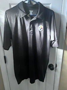 NFL Team Apparel Polo Shirt Pittsburg Steelers Mens M  Short Slv Free S/H - Picture 1 of 5
