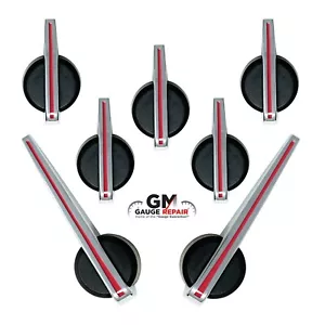 Escalade Premium Edition Gauge Cluster Needles for 2003-2013 GM Black Chrome Red - Picture 1 of 8