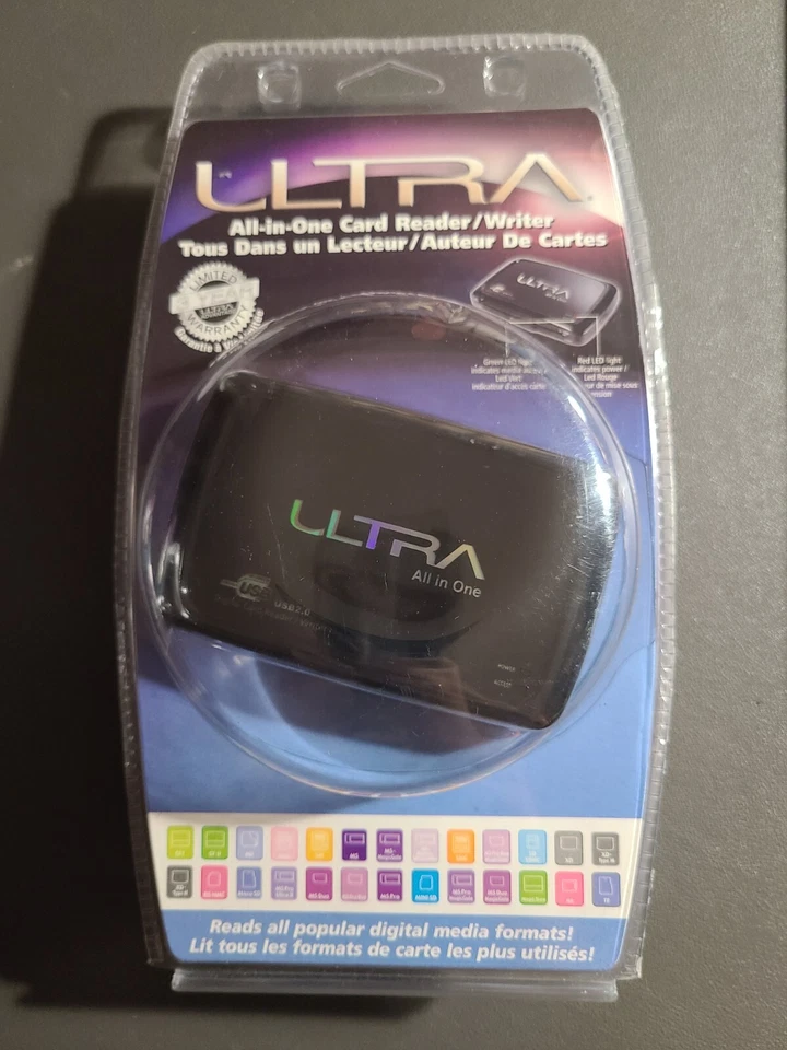 NEW SEALED ULTRA ALL IN ONE CARD READER/WRITER ULT31803 with USB cable - Image 1 of 1