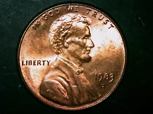 1983 D LINCOLN CENT WITH A DOUBLED DIE REVERSE VERY RARE FOR THIS DATE & MINT - Picture 1 of 7