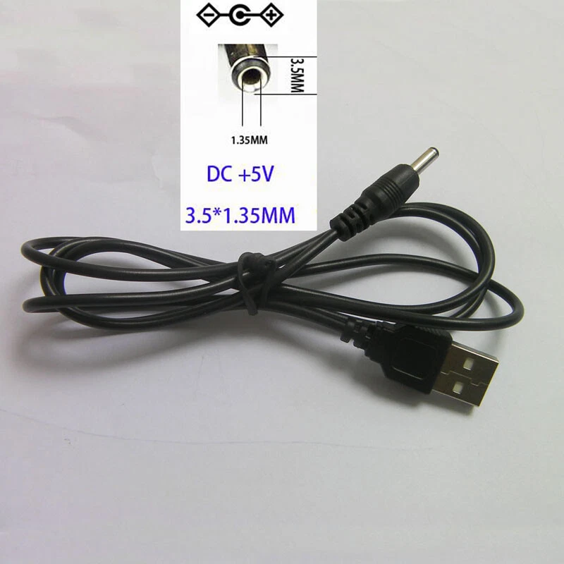 USB Male To DC 3.5mm Jack Male Connector Cable Cord 1.5M/4.9Ft Charge only - Image 1 of 4