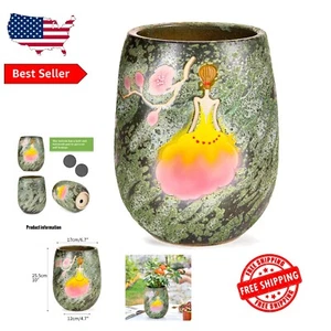 Unique 10.6 Inch Ceramic Succulent Planter - Decorative Flower Pot with Saucer - Picture 1 of 9