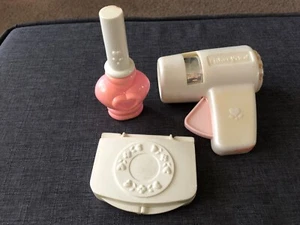 Vintage Fisher Price Pretend Beauty Items Vanity Make Up Hair Salon Nail Polish - Picture 1 of 12