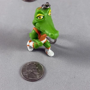 Vtg 80s Albert E. Gator Florida Gators Mascot Running Keychain Key Ring #55757 - Picture 1 of 6