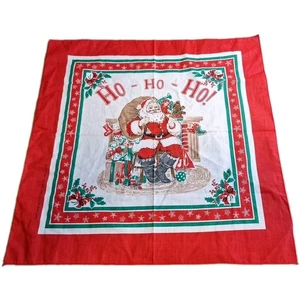 Papá Noel Navidad Bandana Ho Ho Algodón Poliéster Hecho en EE. UU. De Colección Rojo 21"x21" - Imagen 1 de 6