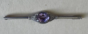 Art Déco Brosche mit Amethyst (AT 628) - Picture 1 of 4