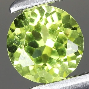 0.48ct t.w 5x4.9mm Round Natural Green Peridot Gemstone, Myanmar🍏 - Picture 1 of 4