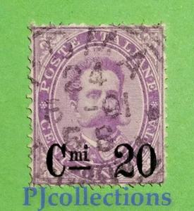 U178-ANTIKE STAATEN-ITALIEN 1890 UMBERTO I ÜBERDRUCKT 20c SU 50c VIOLETT GEBRAUCHT - Bild 1 von 2