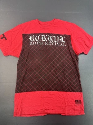 ROCK REVIVAL T-Shirt Mens Size Large RR Logo Red Graphic Print Short Sleeve - Image 1 of 4