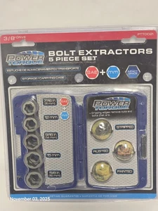 POWER TORQUE PTT0021  3/8 BOLT EXTRACTORS 5-PIECES SET - Picture 1 of 4