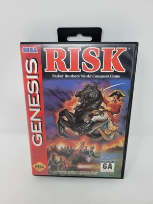 Risk (Sega Genesis, 1994) Authentic Game Cartridge, Complete CIB & Hangtab - Image 1 of 4