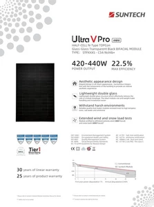Suntech Solarmodul 435W Glas Glas Solarpanel Bifacial PV Modul Glas Full Black - Bild 1 von 6