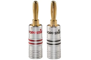 Poppstar 2x High End Bananenstecker Bananas für Lautsprecherkabel bis 6 mm² - Bild 1 von 5