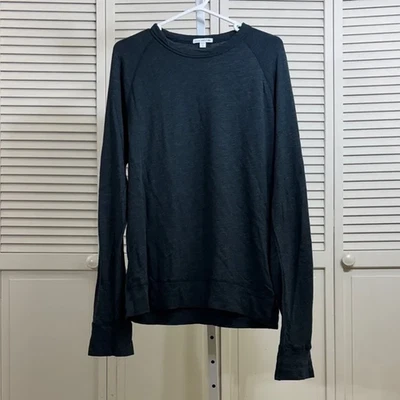 Sudadera relajada de felpa francesa para hombre James Perse verde grande (talla 3) Foto 1 de 4