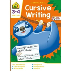School Zone Cursive Writing Grades 3-4 Workbook by School Zone (English) Paperba - Picture 1 of 1