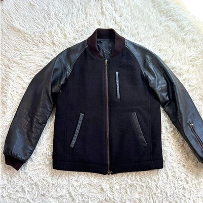 SOPHNET. Stadium Blouson Leather Stadium Jumper Cashmere - Image 1 of 4