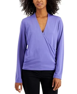 Top envolvente sintético Alfani para mujer (azul córcega, grande) - Imagen 1 de 4