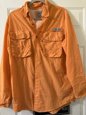 Bimini Bay Outfitters 男式长袖橙色通风 S 码 — 第 1/4 张图片