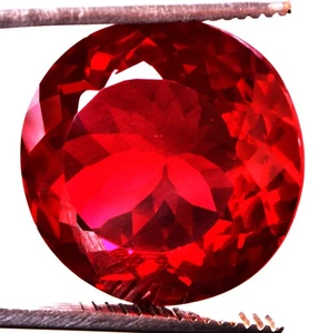49.75 Cts. Natural Mozambique Red Ruby Round Shape Certified Gemstone - Picture 1 of 4