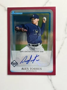 Carta Bowman Draft Prospects 2011 #BPA-AT Alex Torres Auto /25 Tampa Bay Rays - Foto 1 di 2