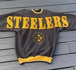 Felpa Vintage Legends Pittsburgh Steelers Spellout NFL anni 90 uomo taglia L/XL - Foto 1 di 17