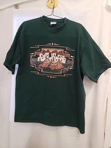 Southwest T SHIRT XL /XXL Dark Hunter Green With Copper,Terracotta &Gold Colors  - Picture 1 of 5