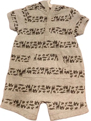 Mameluco con Capucha Carter's Just One You Gris Animal Safari 3 M Foto 1 de 2