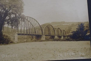 RPPC River Bridge, Ulster, Pa Postcard - Bild 1 von 3