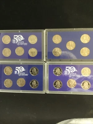 Lot Of 16 Sets United States Proof Sets 1999 - 2010, State Quarters & $1 Pres - Image 1 of 4