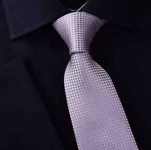 Mens Skinny Tie Grey Snakeskin Pattern 3" Geometric Woven Diamond Luxury Style - Picture 1 of 4