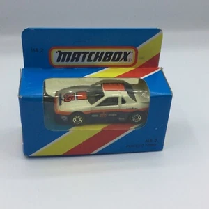 Matchbox 1-75 MB2 Pontiac Fiero White/Blue MIB Unpunched - Picture 1 of 5