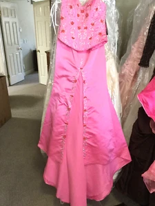 Tiffany prom pageant fit and flare corset lace up embroidered dress 0 NEW w/tags - Picture 1 of 8
