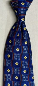 COLLANA DA CAMPO CANALI TUTTA SETA MADE IN ITALIAN DIAMONDS QUADRATI BLU ROYAL - Foto 1 di 4