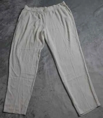 Pantalones de chándal para mujer Eileen Fisher grandes marfil cintura elástica tobillo informales Foto 1 de 4