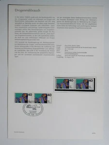 Dt. Bundespost Ministerkarte Typ IV 1975 Din A 5 Mi.Nr.864 Drogenmissbrauch - Picture 1 of 1