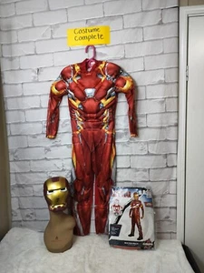 Boy's 2 Piece Iron Man Halloween Costume Padded Muscle Chest - Picture 1 of 7