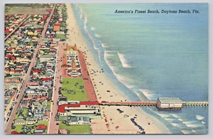Postal Daytona Beach Florida Vista Aérea Ocean Pier 1938 - Imagen 1 de 2