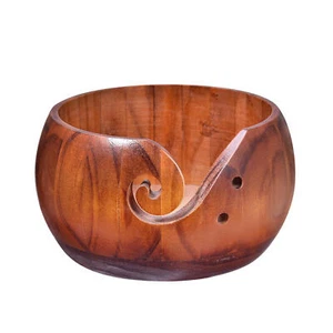 Yarn Bowl Holder Handmade Knitting Wool Storage Basket with Holes for Knitting - Picture 1 of 12