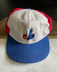 Vintage Original. Montreal Expos Elastic Back Hat - BECO - Picture 1 of 8