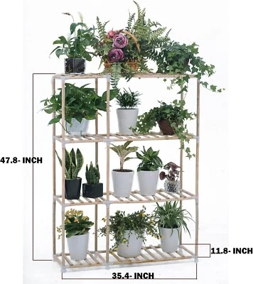 Plant Stand Indoor Tall Plant Shelf  / Large Wooden Plant Rack - Image 1 of 4