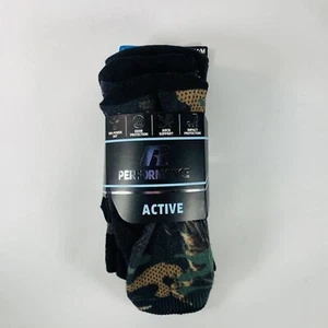 Boys Medium Camo Crew Socks- Russell- Performance - Shoe Size 9-2.5 (3 Pairs) - Picture 1 of 7