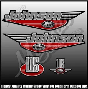 JOHNSON - 115 HP - CALCOMANÍAS FUERABORDA - Imagen 1 de 1