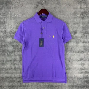 Polo Ralph Lauren Mens Custom Fit Pony Polo Purple Shirt Size S NWT - Picture 1 of 7