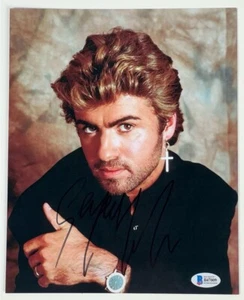 George Michael handsigniertes Foto Beckett Echtheitszertifikat - Bild 1 von 3